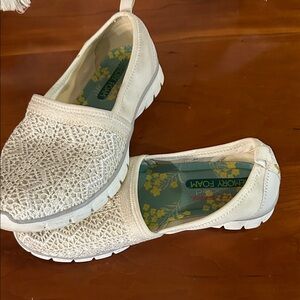 Skechers  White Women's Slip-On Flats